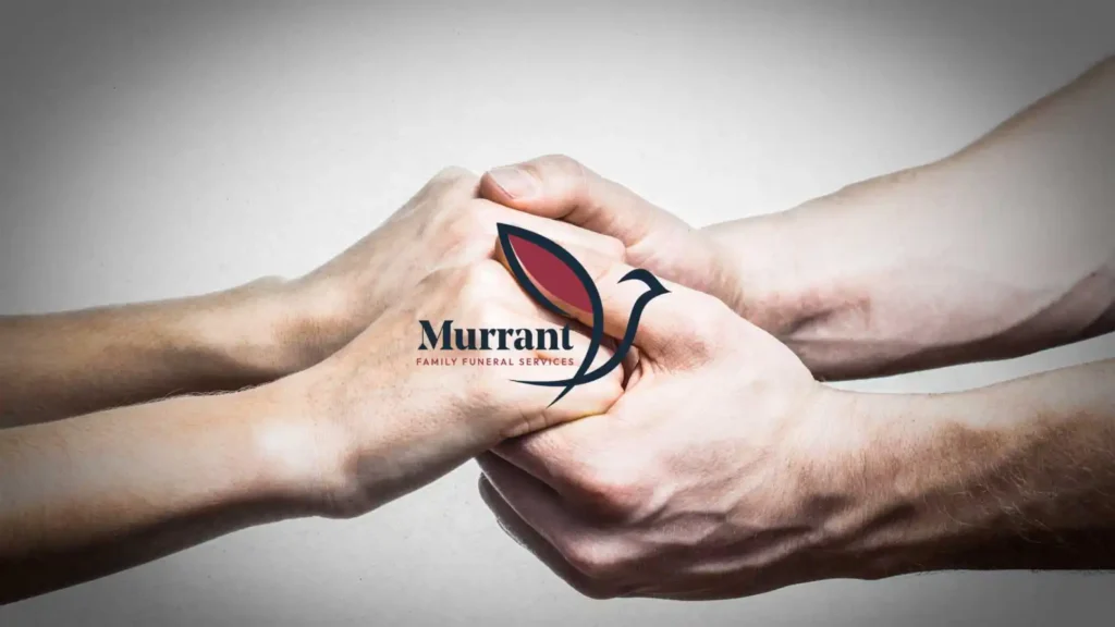 Holding hands with Murrant logo