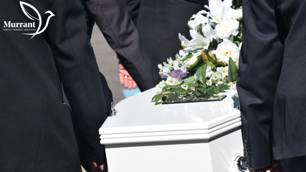 Coffin being carried